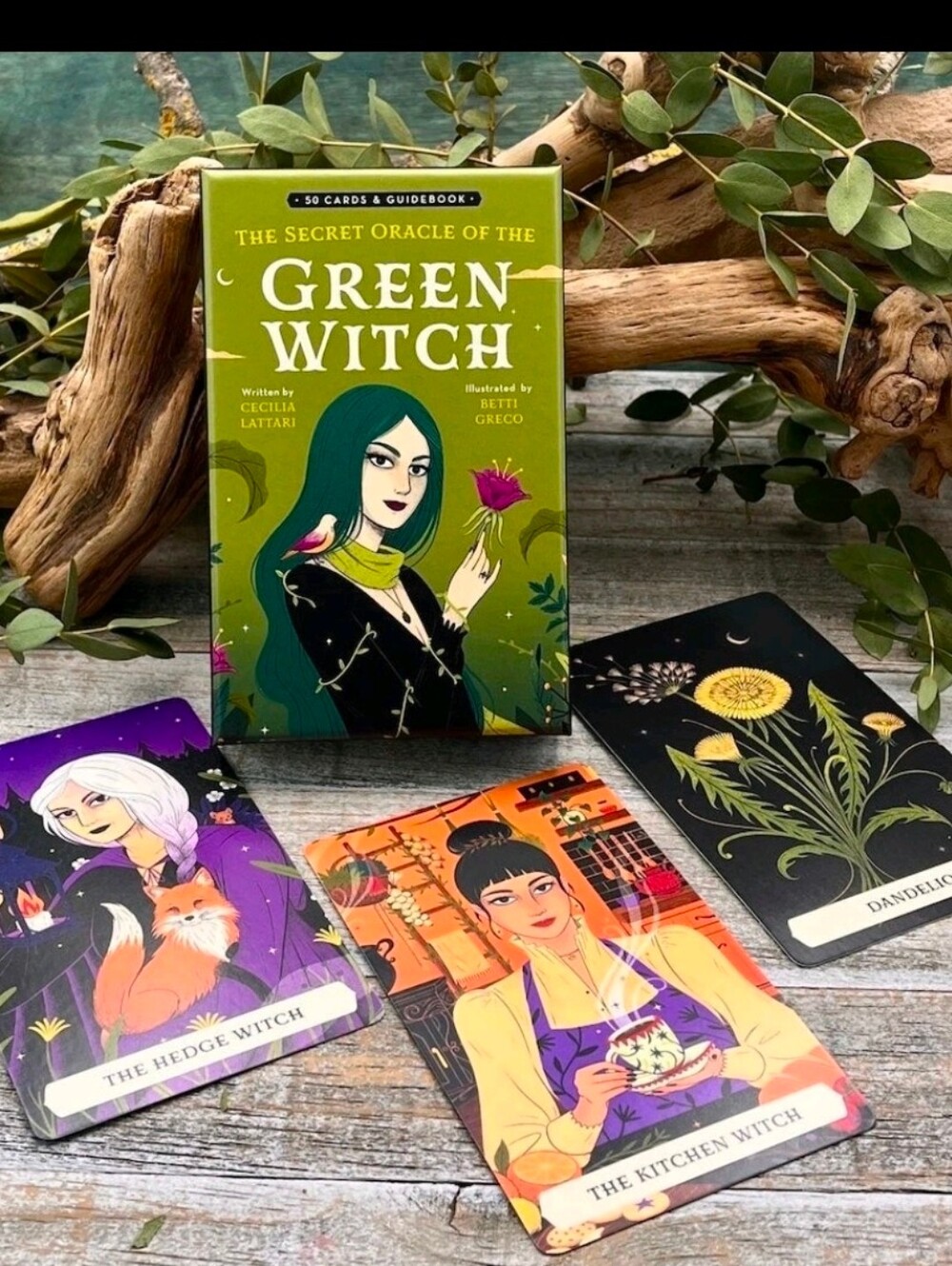 The Secret Oracle of the Green Witch Cards + Guidebook- Sealed